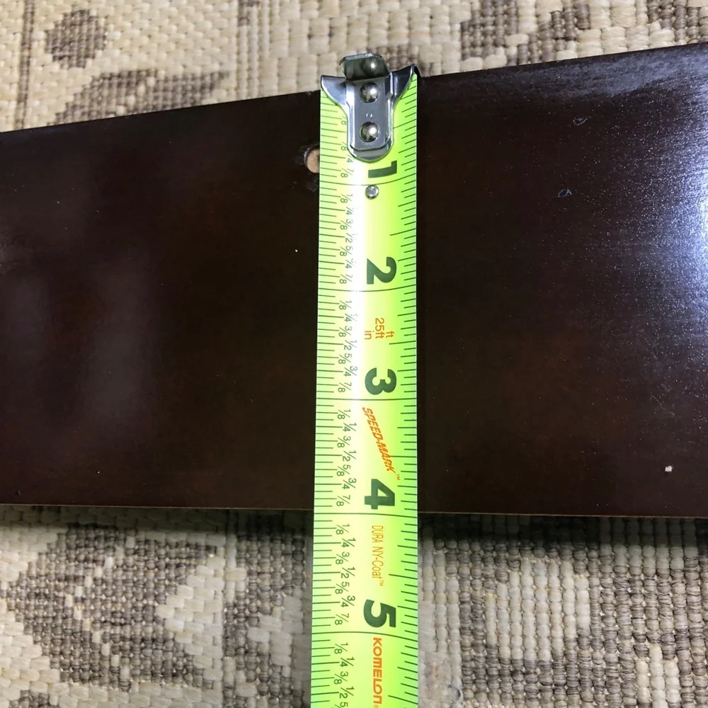 Set of 2 Wood Mahogany Floating Shelves